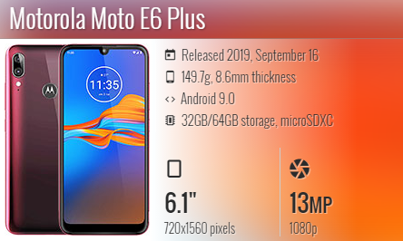 Moto E6 Plus xt2025-1