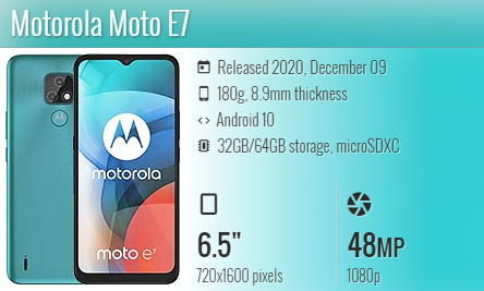 Moto E7 Xt1527